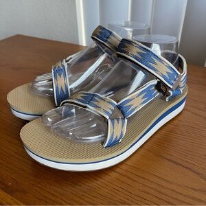Teva Midform Universal Halcon Blue/Tan Sandal Size 8